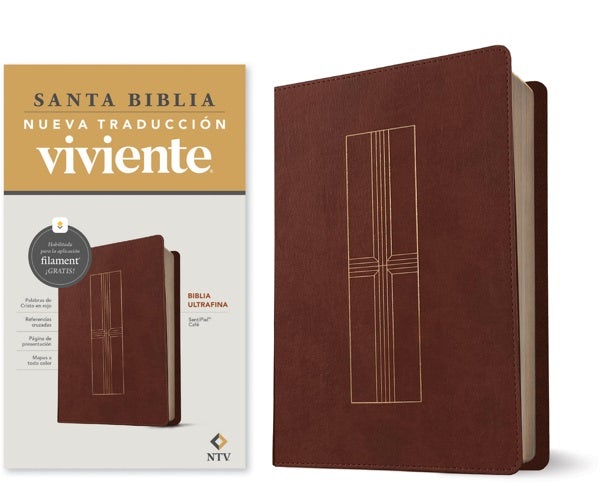 Cover image for Biblia Ultrafina Ntv, Con Filament (Sentipiel, Café, Letra Roja), isbn: 9781496486776