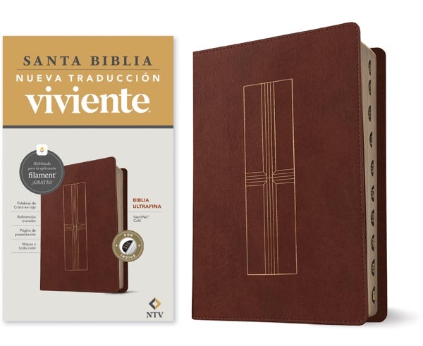Cover image for Biblia Ultrafina Ntv, Con Filament (Sentipiel, Café, Índice, Letra Roja), isbn: 9781496486783