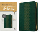 Cover image for Biblia Ultrafina Ntv de Zíper, Con Filament (Sentipiel, Verde Esmeralda, Letra Roja), isbn: 9781496486813