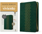 Cover image for Biblia Ultrafina Ntv de Zíper, Con Filament (Sentipiel, Verde Esmeralda, Índice, Letra Roja), isbn: 9781496486820