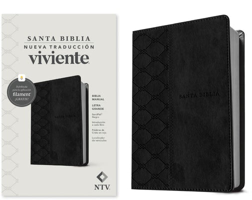 Cover image for Biblia Manual Ntv, Letra Grande Con Filament (Sentipiel, Negro, Letra Roja), isbn: 9781496488305