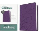 Cover image for Premium Gift Bible Nlt, Filament Enabled (Leatherlike, Purple Petals, Red Letter), isbn: 9781496490803
