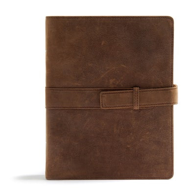 Cover image for CSB Legacy Notetaking Bible, Tan Genuine Leather with Strap, isbn: 9781535953429