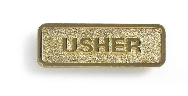 Cover image for Usher Badge - Brass Finish, isbn: 9781535999205