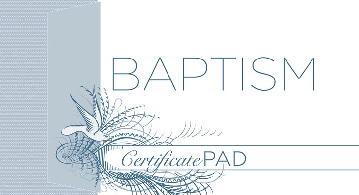 Cover image for Baptism Certificate Pad (25 Count), isbn: 9781535999281