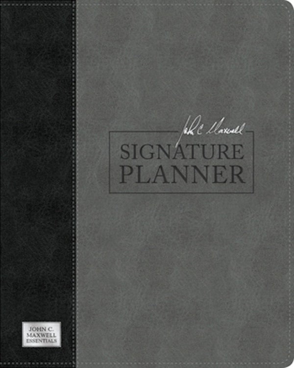 Cover image for John C. Maxwell Signature Planner (Gray/Black Leatherluxe(r)), isbn: 9781546034261