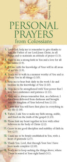 Cover image for Personal Prayers from Colossians 50-Pack, isbn: 9781576839027