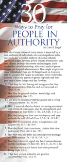 Cover image for 30 Ways to Pray for People in Authority 50-Pack, isbn: 9781576839058