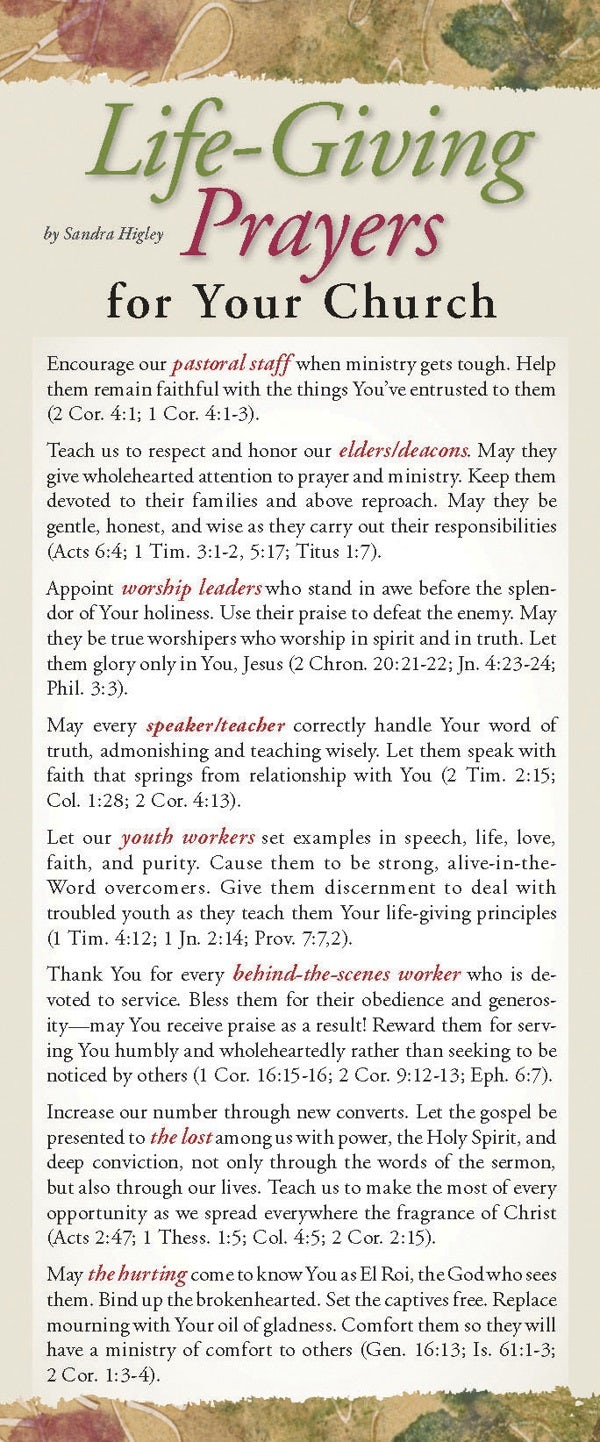 Cover image for Life-Giving Prayers for Your Church 50-Pack, isbn: 9781576839119