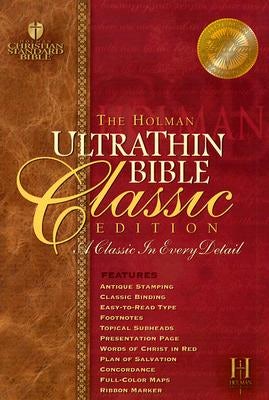Cover image for Ultrathin Reference Bible-Hcsb-Classic, isbn: 9781586401078