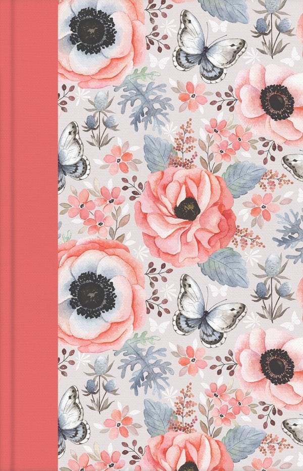 Cover image for Go-Anywhere KJV Study Bible (Indexed) [Coral Butterfly], isbn: 9781636090368