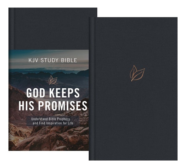 Cover image for The God Keeps His Promises KJV Study Bible [Slate Leaf], isbn: 9781636090788