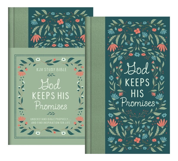 Cover image for God Keeps His Promises KJV Study Bible [Sage Floral], isbn: 9781636090795