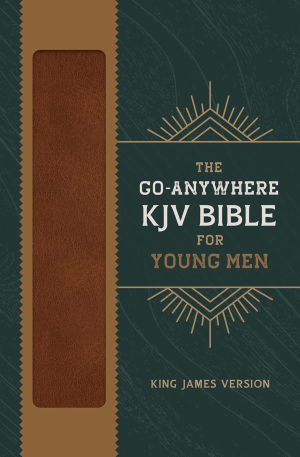 Cover image for The Go-Anywhere KJV Bible for Young Men [Woodgrain Chestnut], isbn: 9781636091730