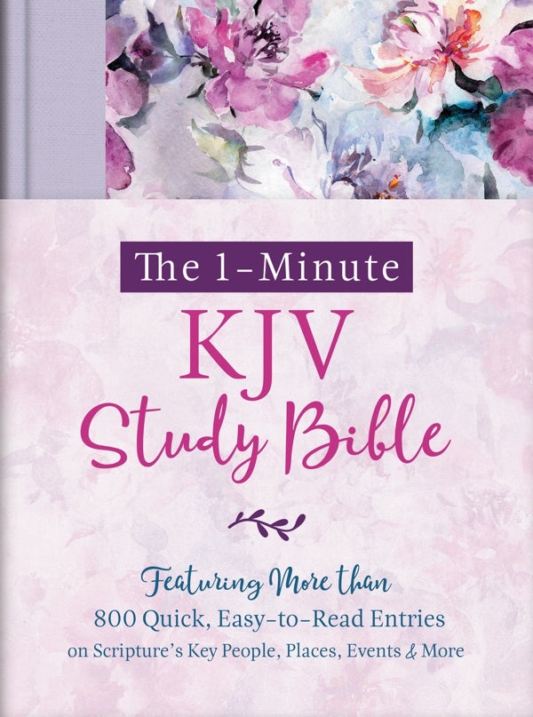 Cover image for The 1-Minute KJV Study Bible (Lavender Petals), isbn: 9781636092874