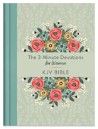 Cover image for The 3-Minute Devotions for Women KJV Bible [Mint Bouquet], isbn: 9781636093086