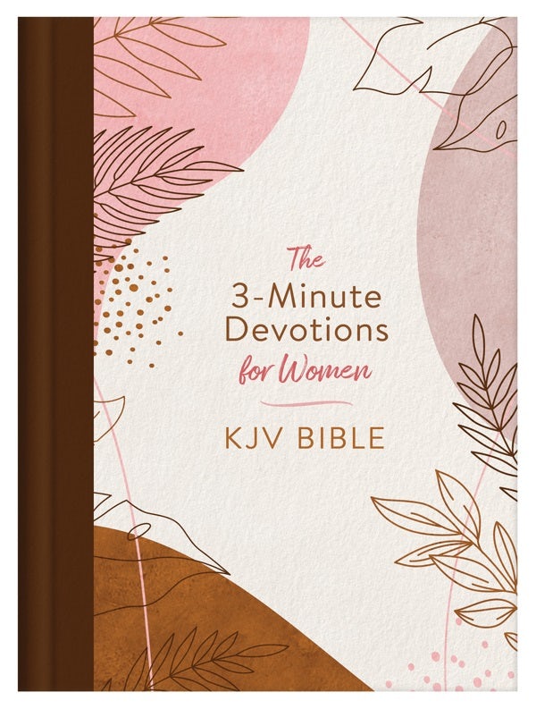 Cover image for 3-Minute Devotions for Women KJV Bible [Rose & Copper Florets], isbn: 9781636093093