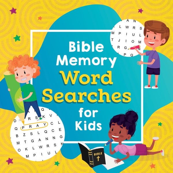 Cover image for Bible Memory Word Searches for Kids, isbn: 9781636094199