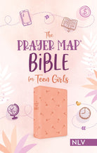 Cover image for The Prayer Map Bible for Teen Girls Nlv [Coral Dandelions], isbn: 9781636094717