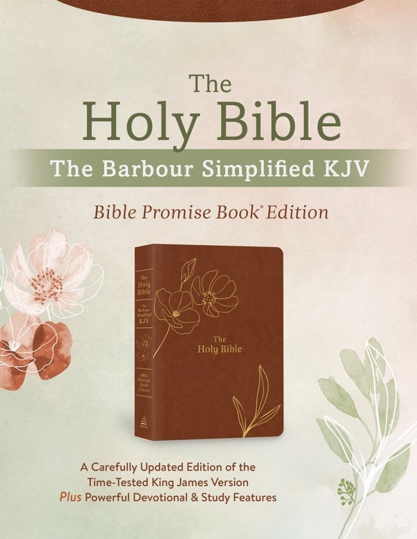 Cover image for The Holy Bible: The Barbour Simplified KJV Bible Promise Book Edition [Chestnut Floral], isbn: 9781636094786