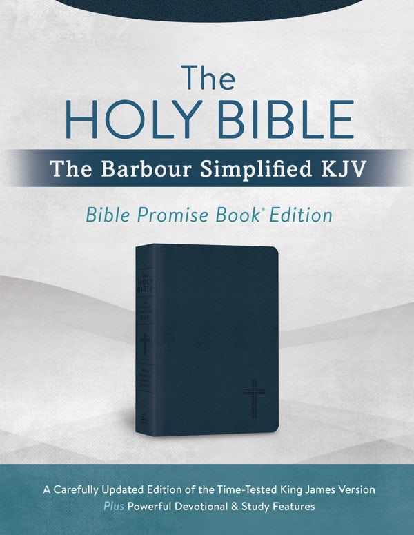Cover image for The Holy Bible: The Barbour Simplified KJV Bible Promise Book Edition [Navy Cross], isbn: 9781636094793
