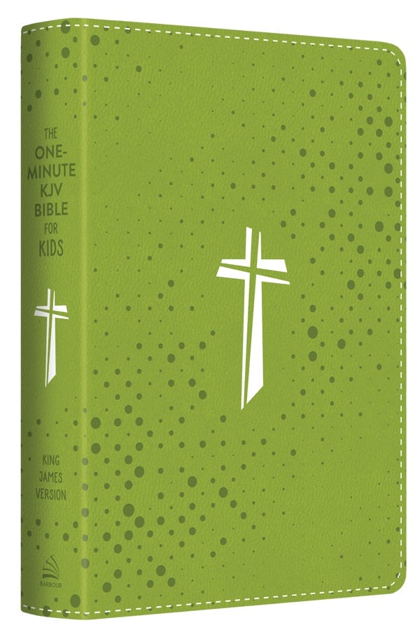 Cover image for The One-Minute KJV Bible for Kids [Neon Green Cross], isbn: 9781636095233