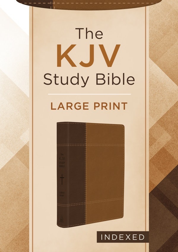 Cover image for The KJV Study Bible, Large Print (Indexed) [Copper Cross], isbn: 9781636095837