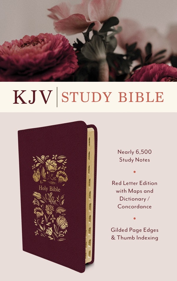 Cover image for The KJV Study Bible, Indexed [Crimson Bouquet], isbn: 9781636096070