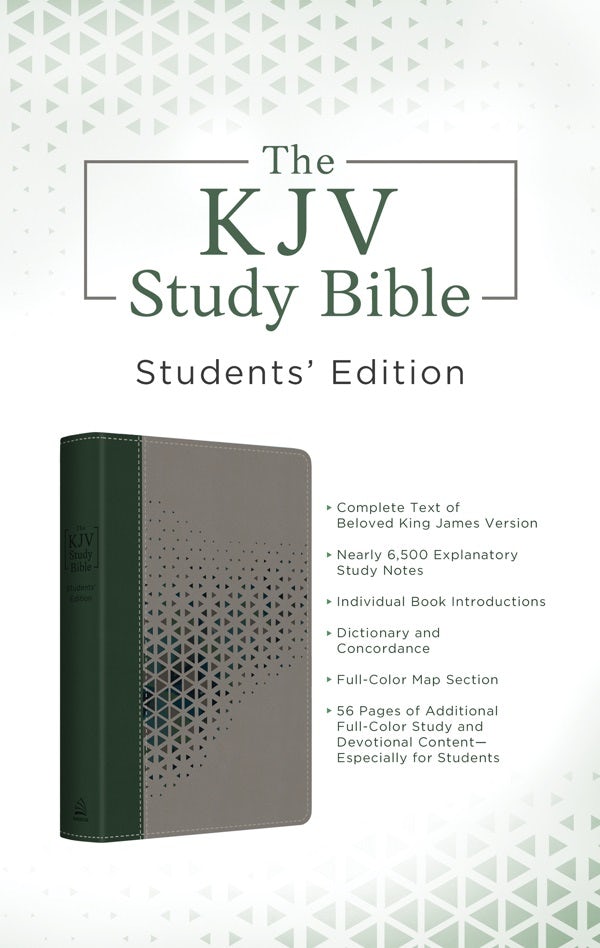 Cover image for The KJV Study Bible, Students' Edition [Cypress & Smoke], isbn: 9781636096490