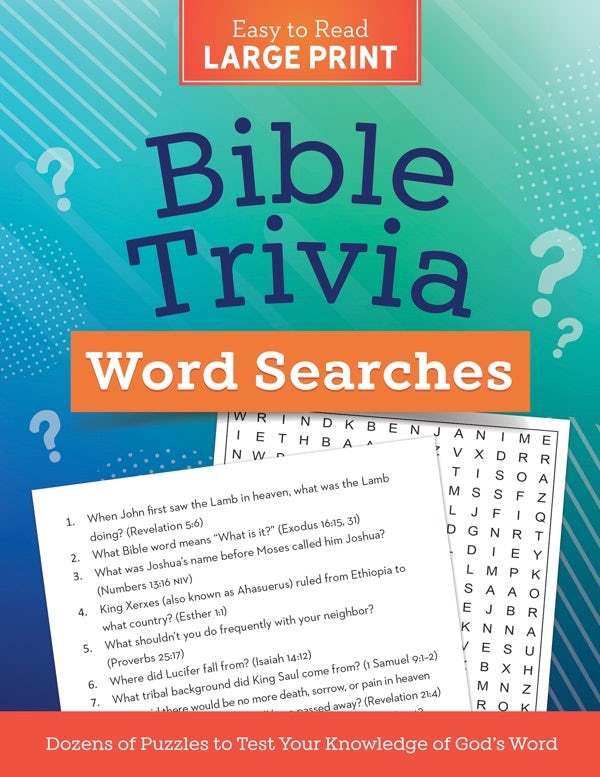 Cover image for Bible Trivia Word Searches Large Print, isbn: 9781636097411