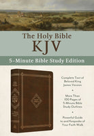 Cover image for The Holy Bible Kjv: 5-Minute Bible Study Edition [Classic Hickory], isbn: 9781636098005
