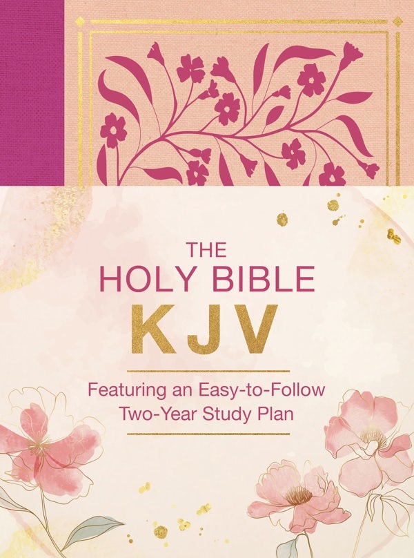 Cover image for The Holy Bible Kjv: Featuring an Easy-To-Follow Two-Year Study Plan [Magenta Florals], isbn: 9781636098494