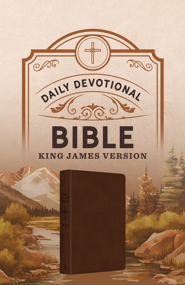 Cover image for Daily Devotional Bible King James Version [Hickory Cross], isbn: 9781636099491