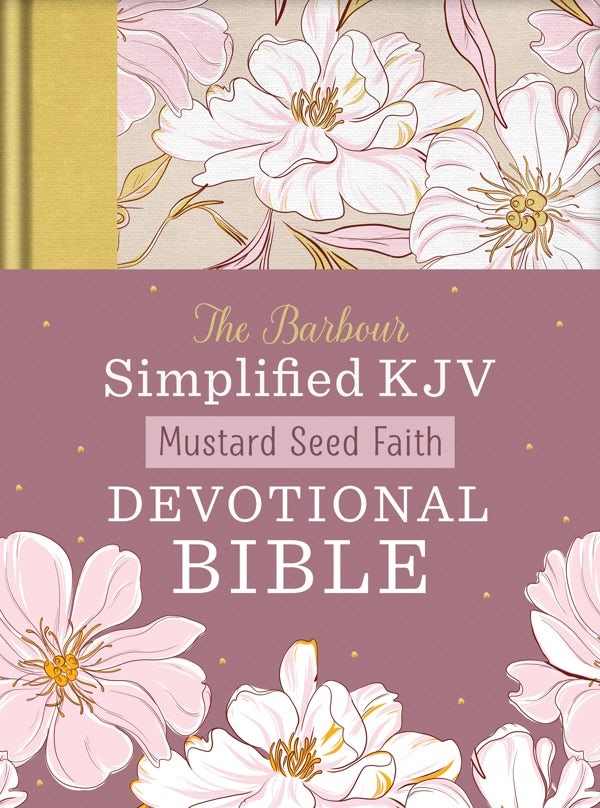 Cover image for Mustard Seed Faith Devotional Bible--Barbour Skjv [Mustard Yellow Bouquets], isbn: 9781636099750