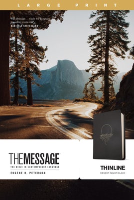 Cover image for The Message Thinline, Large Print (Leather-Look, Desert Night Black), isbn: 9781641585576