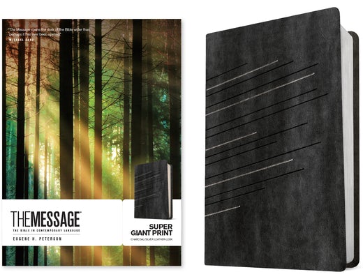 Cover image for The Message Super Giant Print (Leather-Look, Charcoal/Silver), isbn: 9781641585590