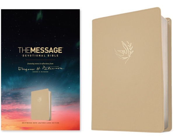 Cover image for The Message Devotional Bible (Leather-Look, Driftwood Dove), isbn: 9781641586122