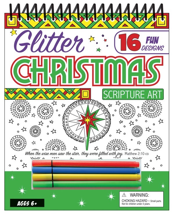 Cover image for Glitter Christmas Scripture Art, isbn: 9781683227021