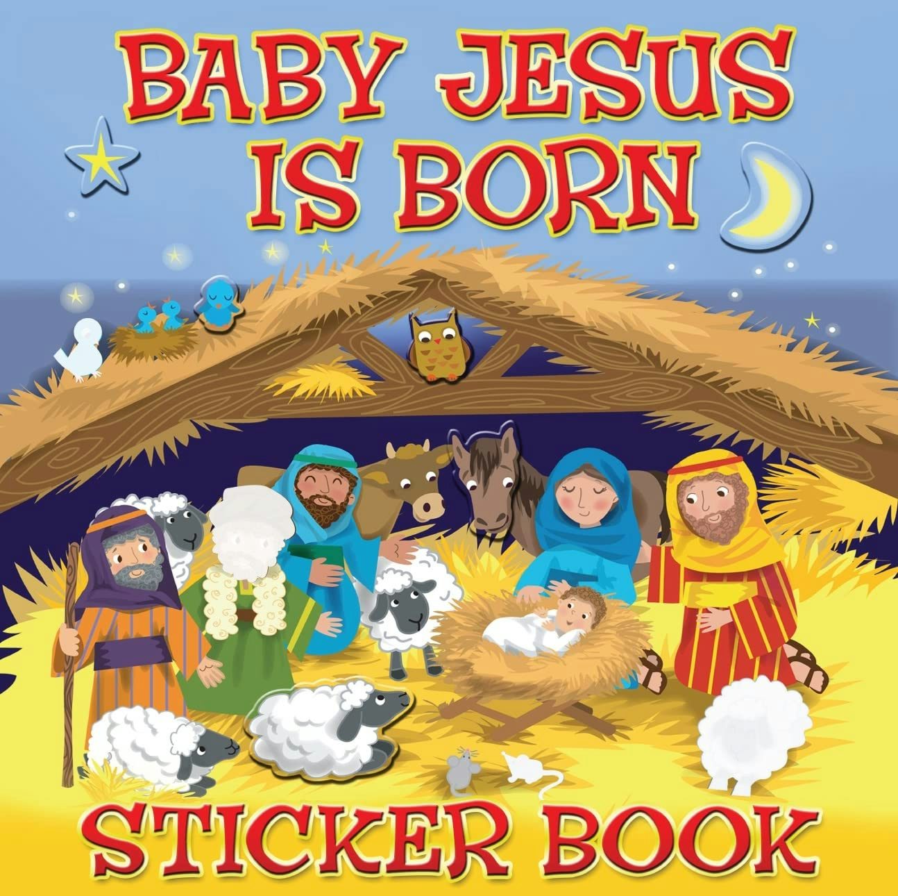 Cover image for Baby Jesus Is Born Sticker Book, isbn: 9781859859209
