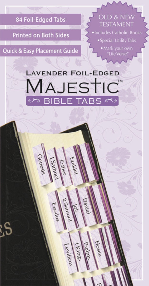 Cover image for Majestic Bible Tabs Lavender, isbn: 9781934770825