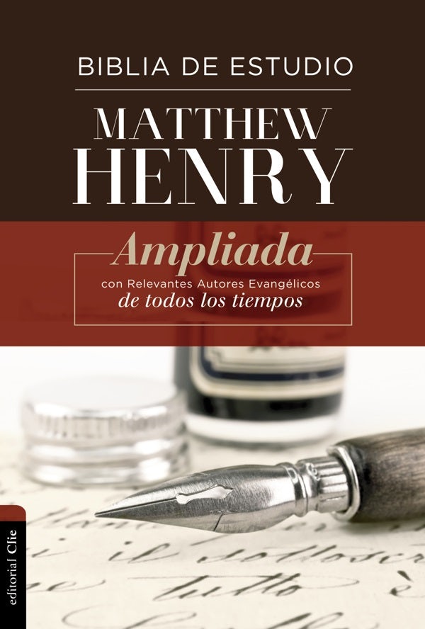 Cover image for Rvr, Biblia de Estudio Matthew Henry, Tapa Dura, Interior a DOS Colores, Con Índice, isbn: 9788417620189