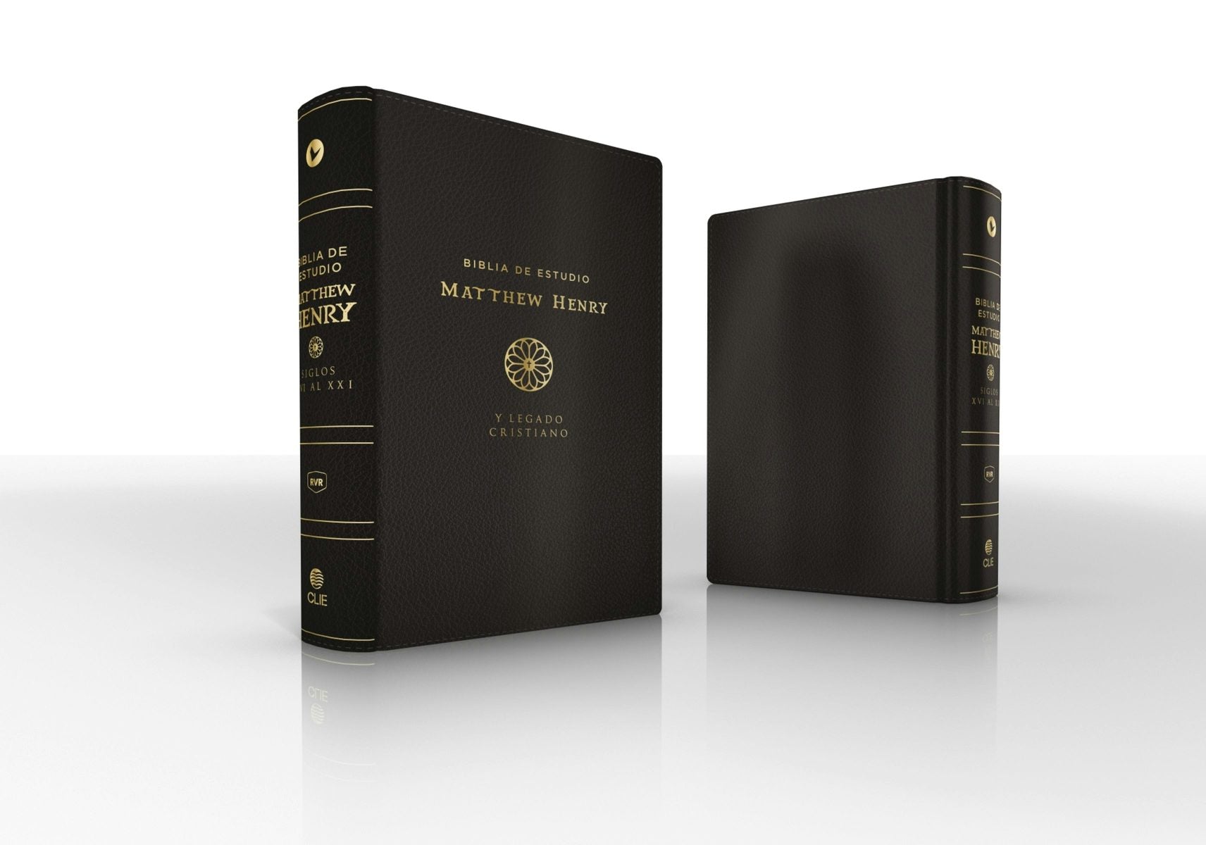 Cover image for Rvr, Biblia de Estudio Matthew Henry Y Legado Cristiano, Leathersoft, Negro, Interior a DOS Colores, Con Índice, Comfort Print, isbn: 9788419779021
