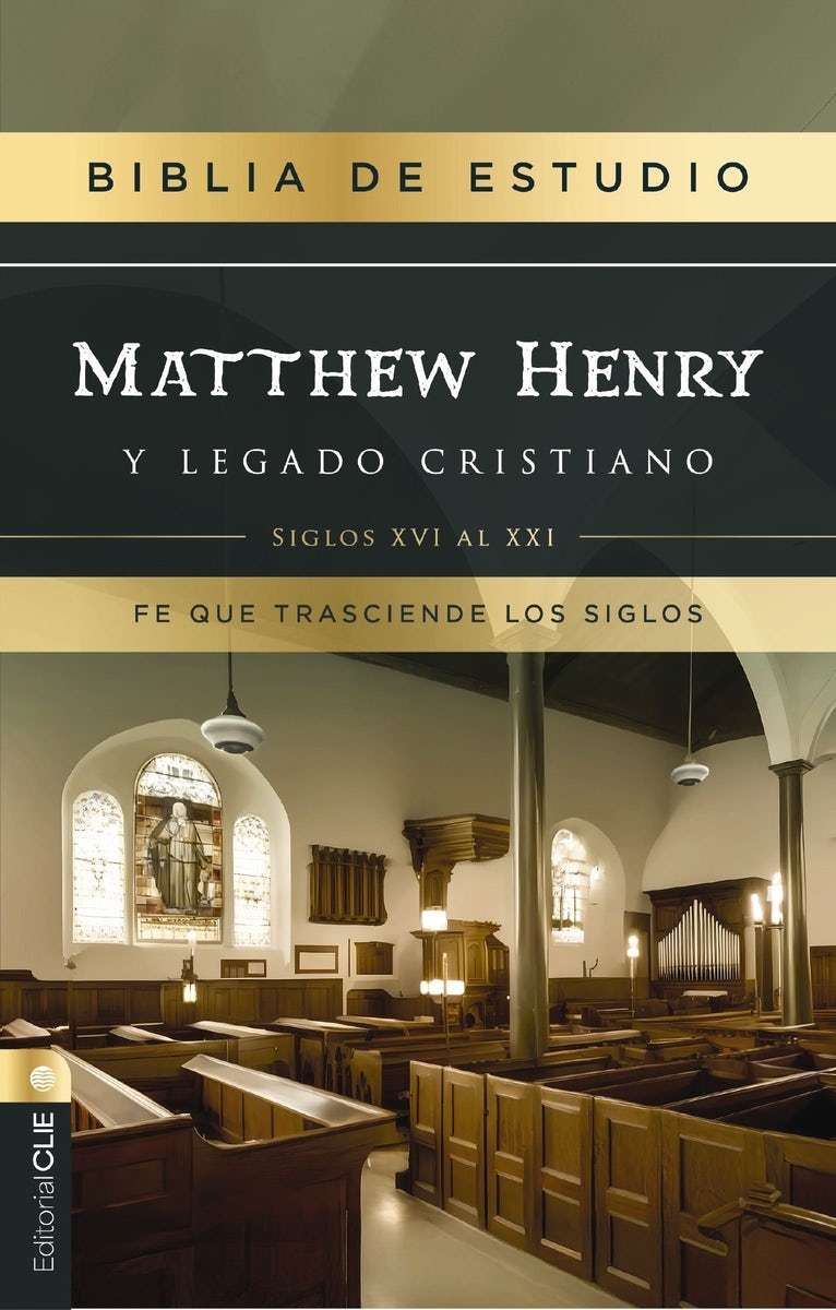 Cover image for Rvr, Biblia de Estudio Matthew Henry Y Legado Cristiano, Tapa Dura, Interior a DOS Colores, Con Índice, Comfort Print, isbn: 9788419779120