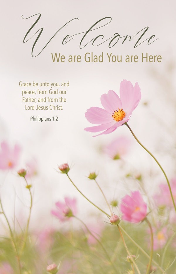 Cover image for General Worship Bulletin: We Are Glad You Are Here - Spring (Package of 100), isbn: 9798384503187