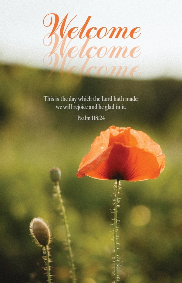 Cover image for General Worship Bulletin: We Are Glad You Are Here - Summer (Package of 100), isbn: 9798384503194