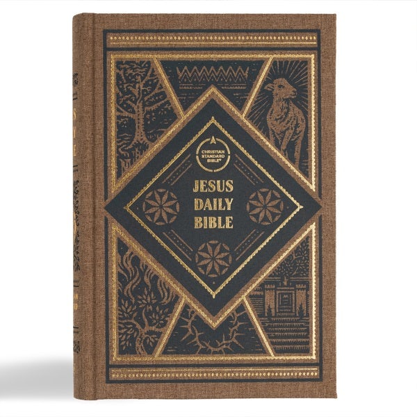 Cover image for CSB Jesus Daily Bible, Brown Cloth Over Board, isbn: 9798384509202