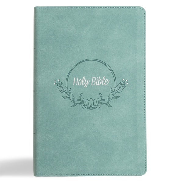 Cover image for KJV Large Print Personal Size Reference Bible, Earthen Teal Suedesoft Leathertouch, Indexed, isbn: 9798384509790