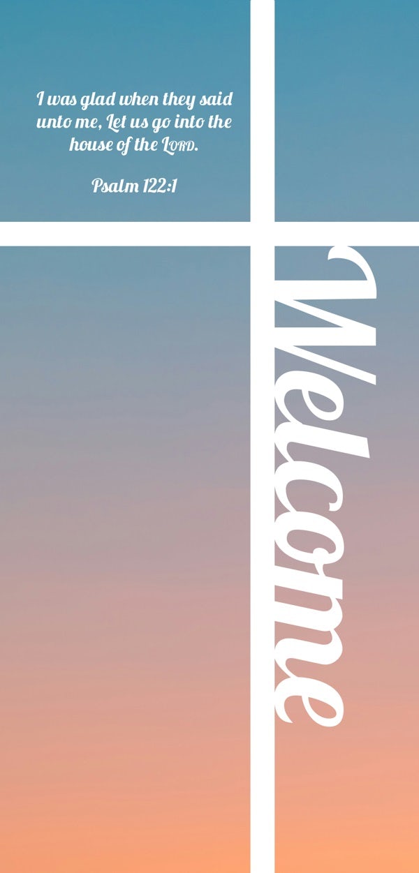 Cover image for Guest Welcome Card: I Was Glad (Package of 50), isbn: 9798384516101
