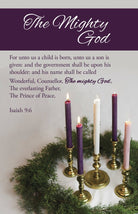 Cover image for Advent Bulletin: The Mighty God (Package of 100), isbn: 9798384516293
