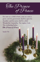 Cover image for Advent Bulletin: The Prince of Peace (Package of 100), isbn: 9798384516316